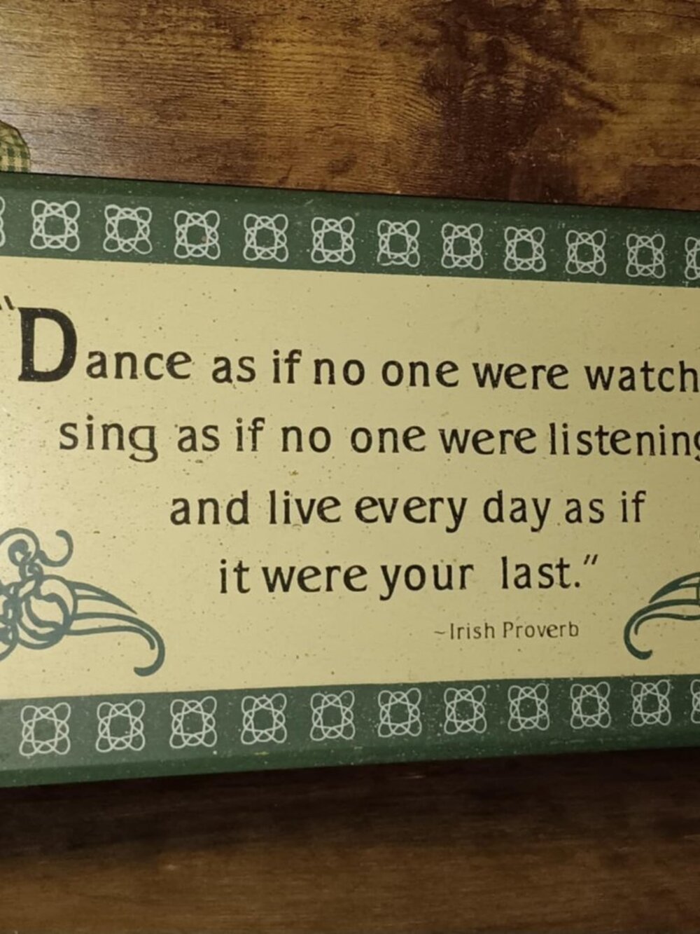 Irish Proverb Wall Plaque Made of Wood